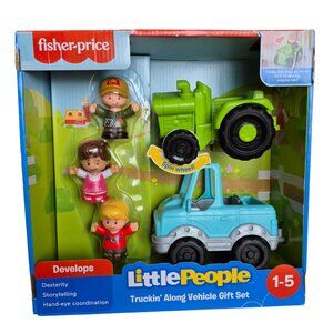 Fisher Price Little People Truckin’ Along Vehicle Gift Set | Educational Toddler